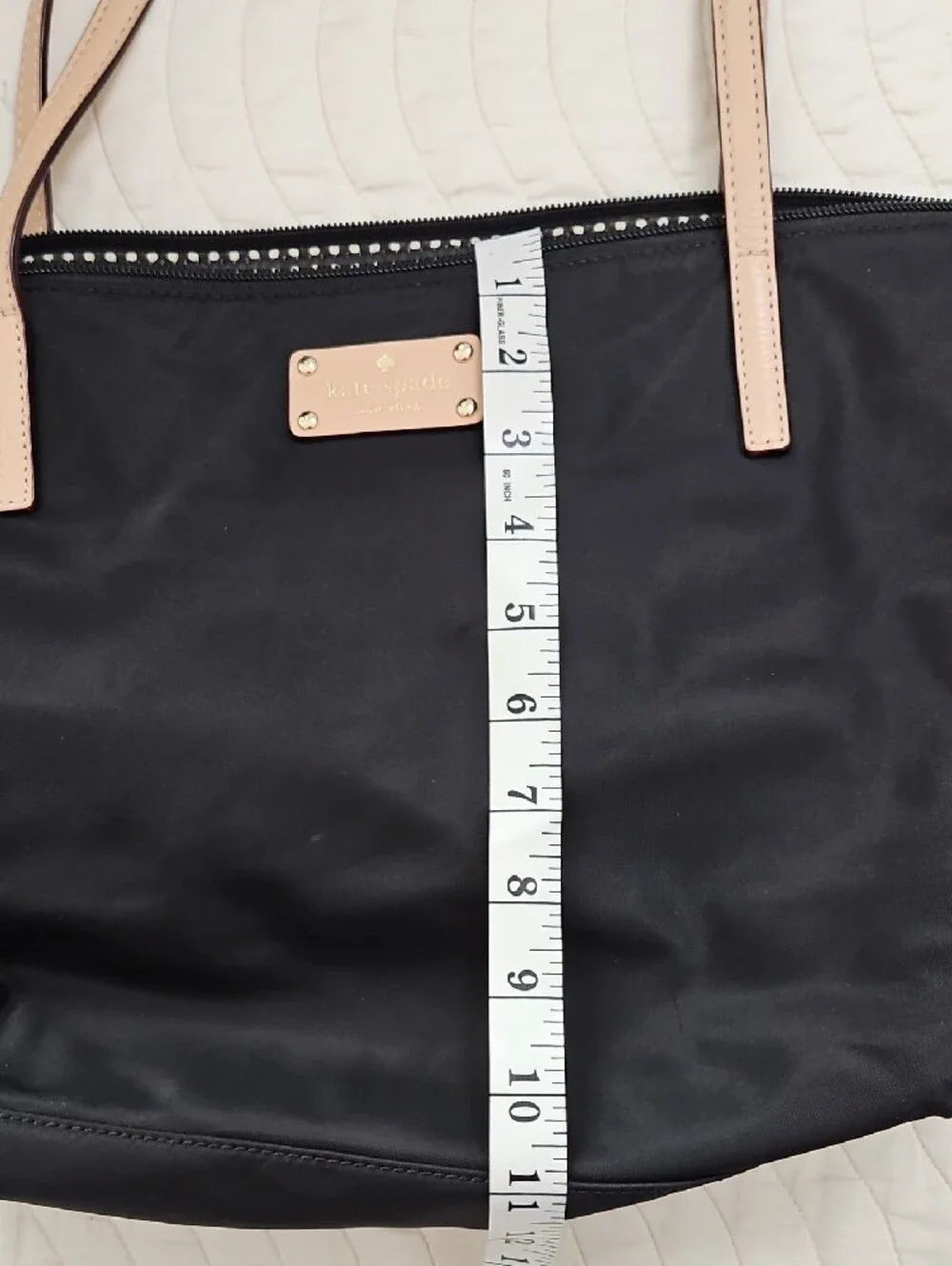 kate spade Black Tote with Tan Handles